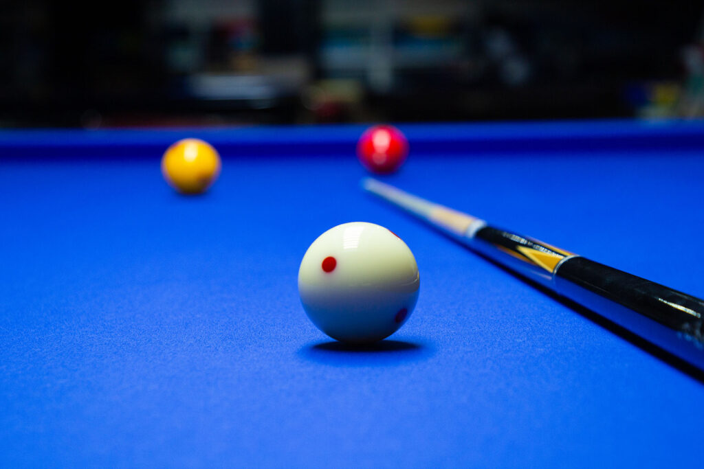 Three,Cushion,Billiards,Equipment,And,Blue,Table