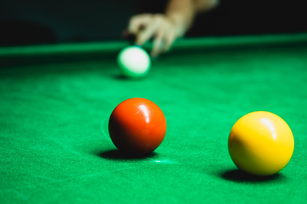 Selective,Focus,On,The,Red,Snooker,Ball,Or,Pool,On