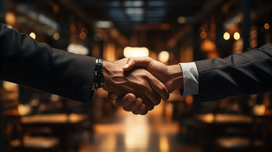 handshake between two professionals